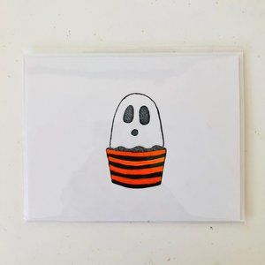 Assortment of 6 Halloween Cupcake Greeting Cards